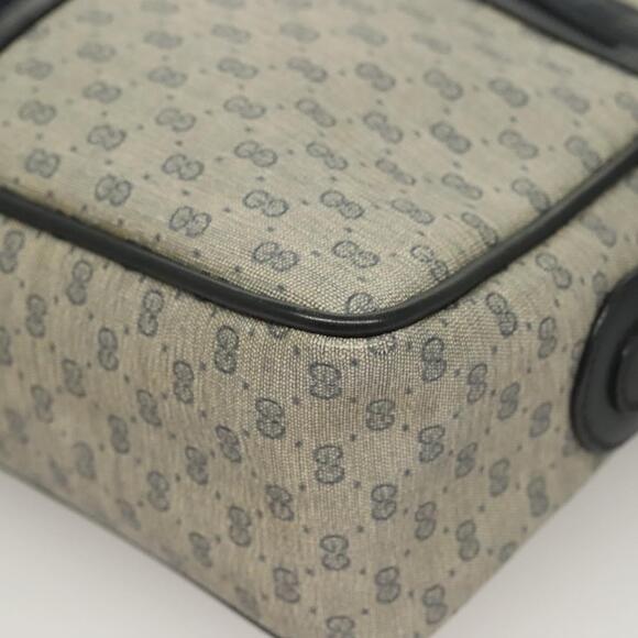 GUCCI Micro GG Supreme Sherry Line Clutch Bag Pvc Navy Gold